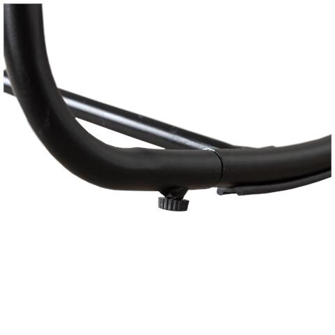 Sedia A Dondolo In Rattan Sintetico Con Cuscino Nero Cinta - Foto 8