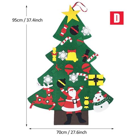 Albero Di Natale Con Ornamenti Rimovibili In Feltro Decorazione Natalizia Fai Da Te - Foto 7