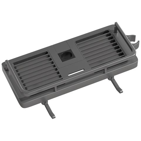 Mensola Doccia Senza Foratura Per Asta 18-25 Mm Con Ganci Grigio Scuro - Foto 4