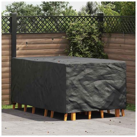 Copertura per mobili da esterno Nero 143 x 225 x 90 cm 420D - Foto 2