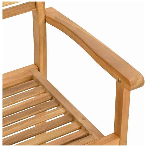 Set da Pranzo per Giardino 7 pcs Marrone Legno massello di teak - Foto 9