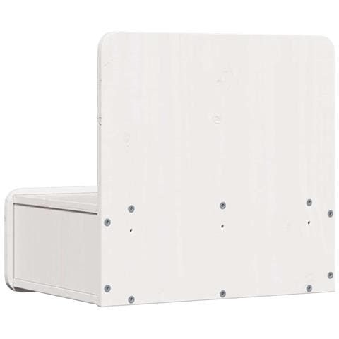 Comodino 2 pcs Bianco 44 x 32.5 x 40 cm Legno di pino massello - Foto 9