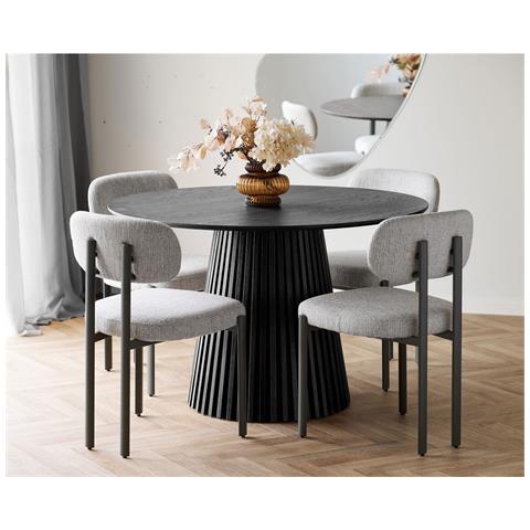 Set Di 2 Sedie Royan - Bianco - Tessuto - 50x53x80,5 Cm - Foto 7