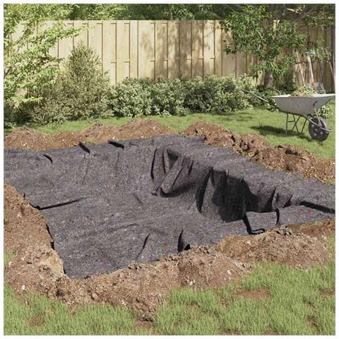 Pile per piscina Grigio 1 x 25 m Poliestere e cotone - Foto 2