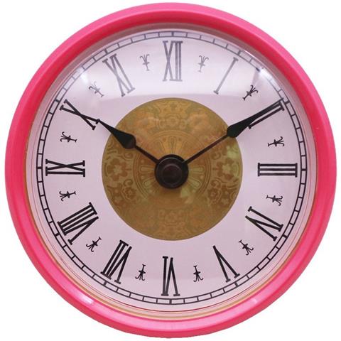 Inserto Orologio Al Quarzo Hr1688 Con Cornice Rosa E Numeri Romani Neri Gold - Foto 1