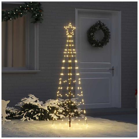Albero di Natale LED con picchetti per il terreno Bianco caldo - Foto 2