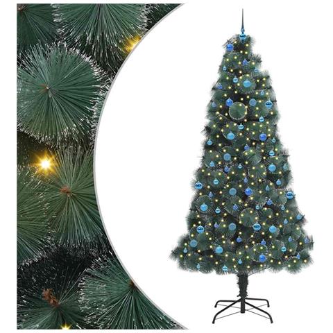 Albero di Natale artificiale pre-illuminato con set di palline - Foto 1