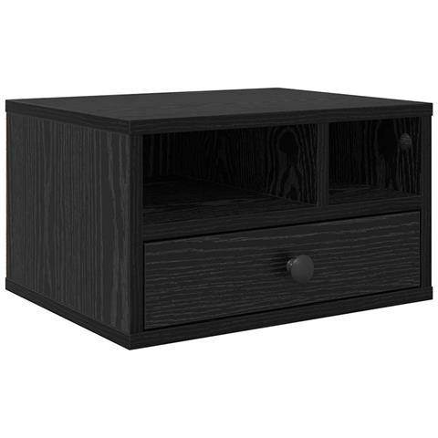 Supporto per Stampante con cassetto Rovere Nero 40 x 32 x 24 cm - Foto 1