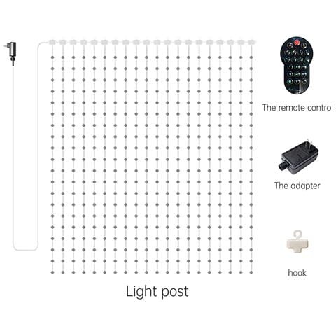 Luce Per Tende Led Intelligente, Luci In Filo Di Pelle Colorate Rgb Controllate A Punti-usb 160x160x1cm - Foto 2