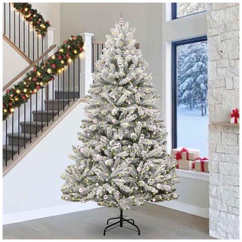 Albero di Natale artificiale con 300 LED Verde e Bianco 300 cm - Foto 2
