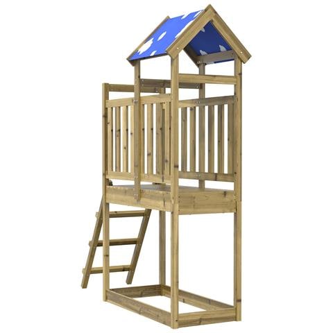 Torre da Gioco Marrone Legno Impregnato Solido - Foto 1