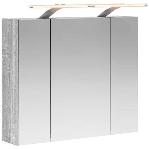 Mobiletto per specchio da bagno Grigio Sonoma 60 x 14,5 x 50 cm - Foto 1