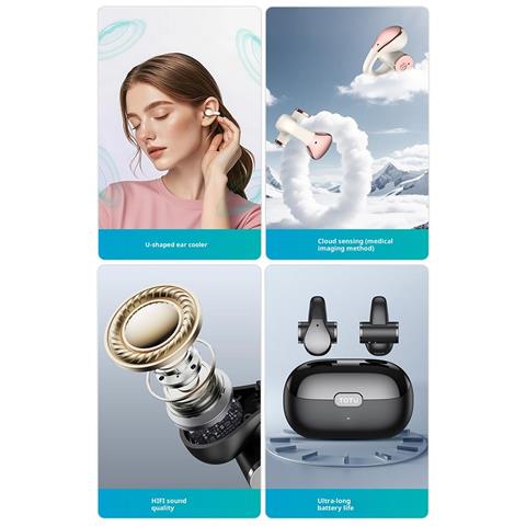 Auricolari Open-Ear - Beige, Oro - Foto 4