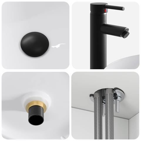 Set di Armadi da Bagno 3 pz Bianco Lucido 49 x 44,5 x 66 cm - Foto 2