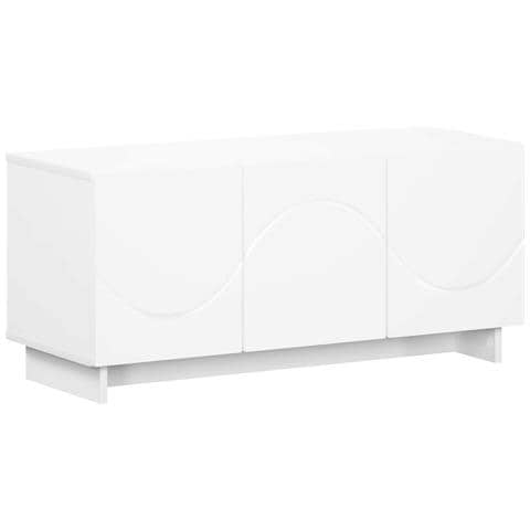 Supporto TV 90 x 34.5 x 40 cm Bianco Legno ingegnerizzato - Foto 1