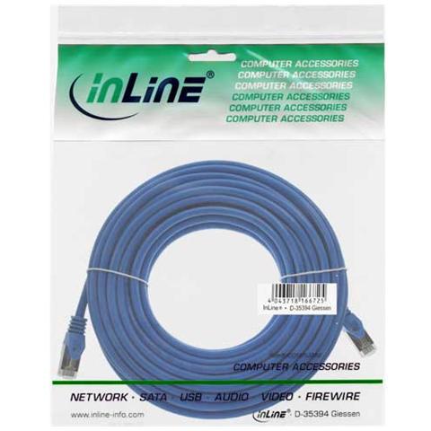 cavo patch per rete dati lan cat. 5e, 2x rj45, schermatura futp, colore blu, 7m - Foto 2