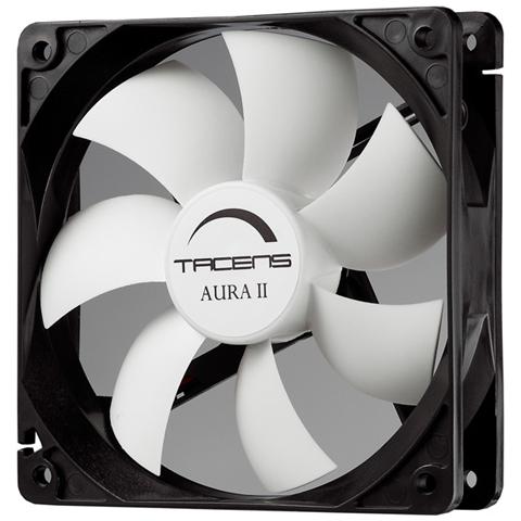 Aura II 12cm, Ventilatore, Computer case, 12 cm, Nero, Bianco, 0,09A, 1,08W - Foto 4