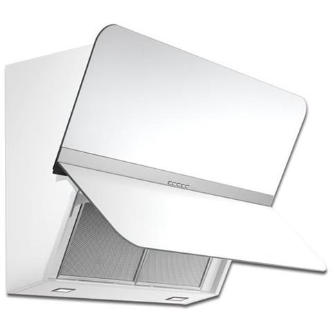 Cappa Flipper a Parete 55 cm Aspirante / Filtrante Colore Vetro Bianco Satinato - Foto 3
