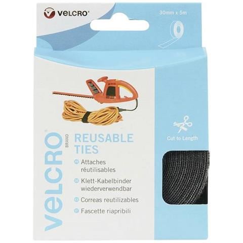 Nastro Fascetta Riapribile Nero Mm. 30 X 5mt - Foto 3