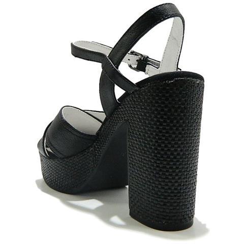 Georgia Scarpe Donna Sandali Tacco Alto Incrocio Nero - 38 Nero - Foto 3