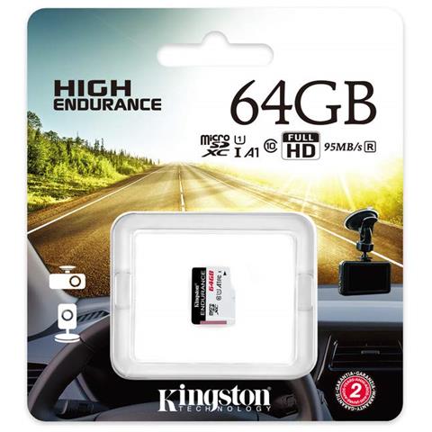 MicroSD XC High Endurance Capacità 64 GB UHS-I Classe 10 Velocità lettura 95 MB / s  - Foto 3