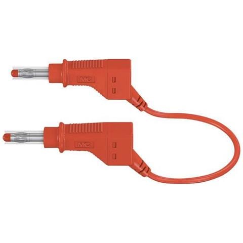 Puntali Di Sicurezza [ spina A Banana 4 Mm - Spina A Banana 4 Mm] 1 M Rosso - Foto 1