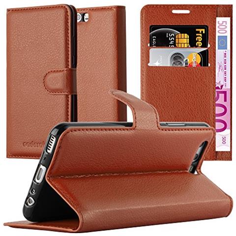 Custodia Compatibile Con Huawei P10 Plus In Marrone Pastello - Coperchio Protettiva Con Chiusura Magnetica, Funzione Stand E Tasca Per Le Carte - Foto 7
