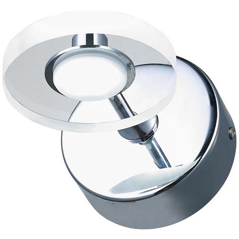 Applique Moderna A Led Cromata, Bianco Caldo 3000k 210lm - Foto 1