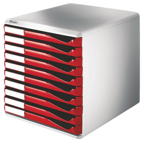 Form Set (10 drawers) Red, 291 x 352 x 292 mm, Rosso - Foto 1