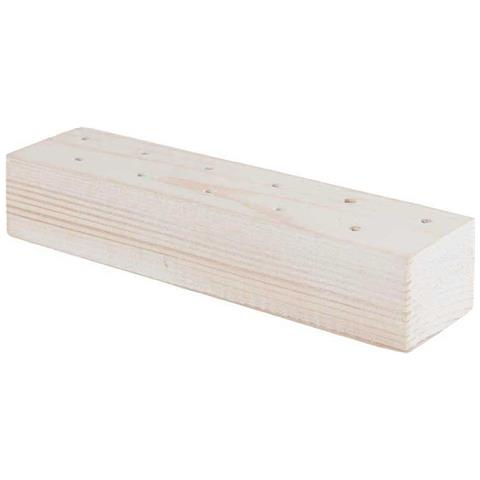 Supporto Per Fiori Secchi In Legno Bianco - 21 X 4 X 5 Cm - Foto 1
