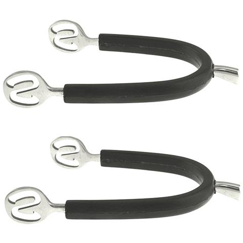 Speroni Inglesi In Inox Con Gambo A Tronco Ricoperti In Gomma Completi Di Lacciolini In Nylon 30 Mm - Foto 1