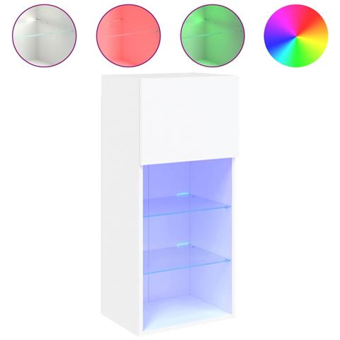 Mobile TV con Luci LED Bianco 40,5x30x90 cm - Foto 2