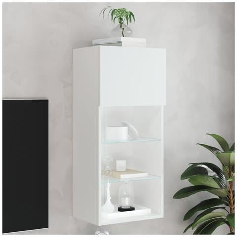 Mobile TV con Luci LED Bianco 40,5x30x90 cm - Foto 1