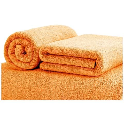 Asciugamani Salvietta Bagno In Morbida Spugna Modello Sophie Colore Arancio Telo Arancio - Foto 2