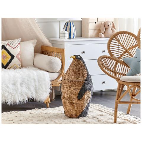 Cestino Per Bambini Pinguino Hadzabe Vimini Naturale - Foto 1