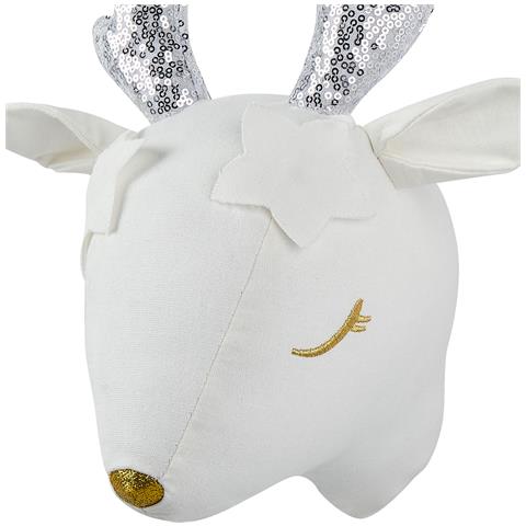 Decorazione Da Parete Feltro Bianco Sporco Argento E Oro 20 X 29 Cm Suzy - Foto 2
