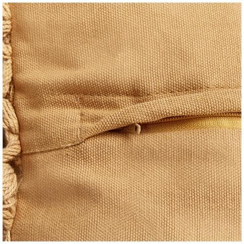 Set Di 2 Cuscini Olearia Cotone 45 X 45 Cm Beige Sabbia Tinta Unita - Foto 2