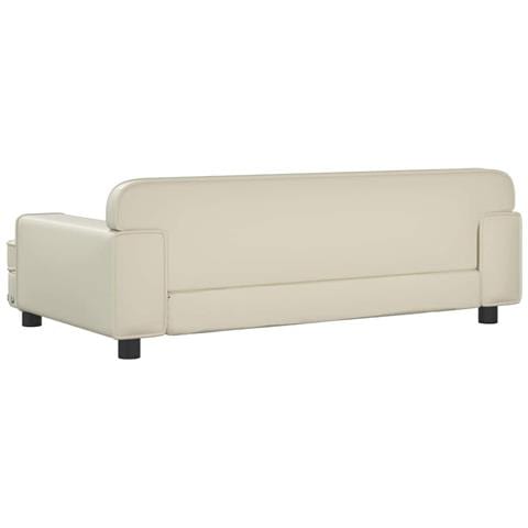 Lettino Per Cani Crema 90x53x30 Cm In Similpelle - Foto 2
