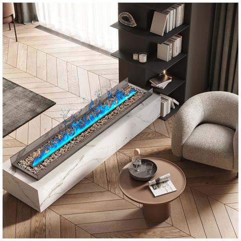 Camino Elettrico 3d A Vapore Acqueo Da Incasso, Led, Con L’app, Electricsun Mistique Grande 150 Cm - Foto 1