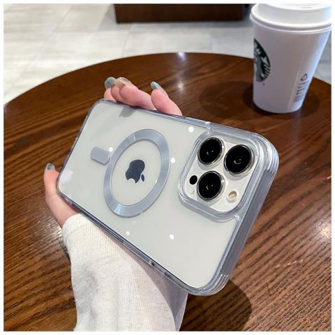 Custodia Magnetica Per Telefono In Vetro Colorato Tpu Resistente All'usura E Antiurto Multicolor Iphone 15 Pro - Foto 2