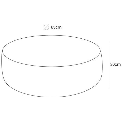 Pouf Ronde Per Bambini, Aesthetic, Ecrù - Foto 2