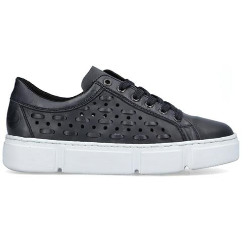 Blue Casual Closed Sport Shoe Sneakers Pelle Scarpe Donna Blu Eu 38, N5918-14 - Foto 1