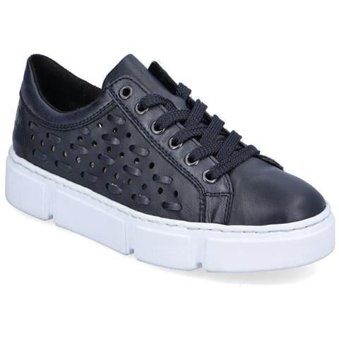 Blue Casual Closed Sport Shoe Sneakers Pelle Scarpe Donna Blu Eu 38, N5918-14 - Foto 2