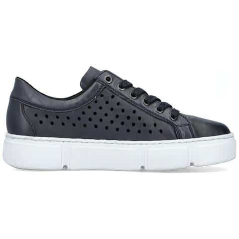 Blue Casual Closed Sport Shoe Sneakers Pelle Scarpe Donna Blu Eu 38, N5918-14 - Foto 3