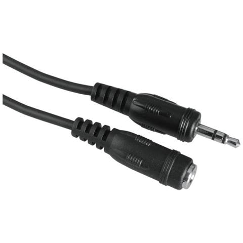 00205105 Cavo Audio 5 M 3.5mm Nero (3.5mm Jack Stereo Cable, Male To Male, 5 Metre) - Foto 1