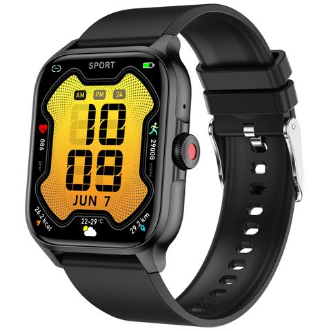 Smartwatch Con Frequenza Cardiaca, Pressione Sanguigna, Ossigeno Nel Sangue E Contapassi Black - Foto 7