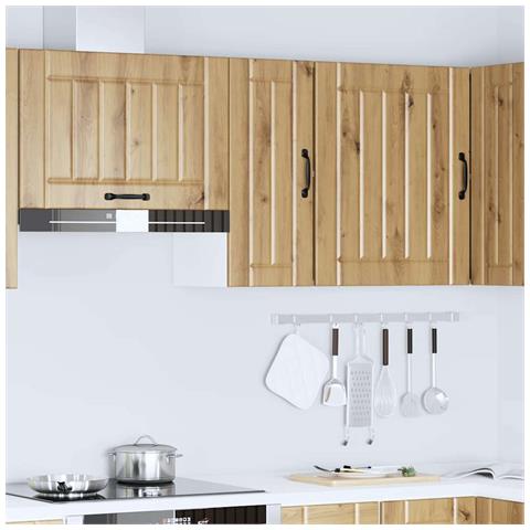 Pensile Da Cucina Lucca Rovere Artigianale In Legno Multistrato - Foto 3