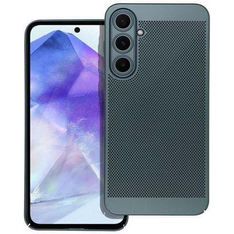 Custodia Back Cover Shell Rigida Antiscivolo Traforata Per Samsung Galaxy A55 Green - Foto 1