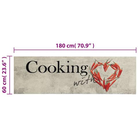 Tappeto Da Cucina Lavabile Cucinare 60x180 Cm In Velluto - Foto 5