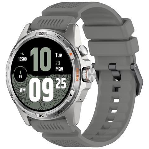 Cinturino Ufficiale Per Ticwatch Atlas 24mm, Silicone Bianco Stile Armatura, Compatibile Con Ticwatch Atlas /pro5 Enduro /itouch Air3 Grey - Foto 4